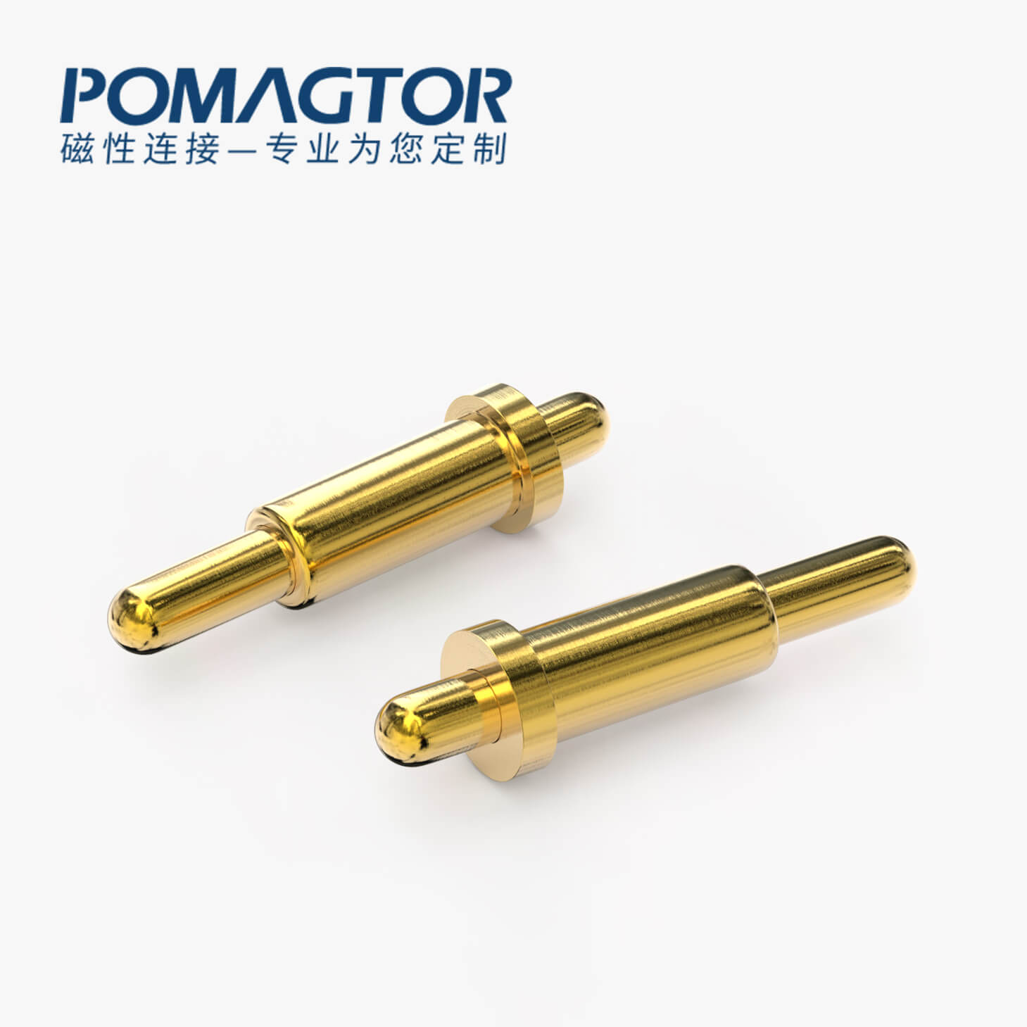弹簧针 双头式：电镀黄铜Au1u，电压12V，电流1A，弹力10000次+，工作温度-40°~150°