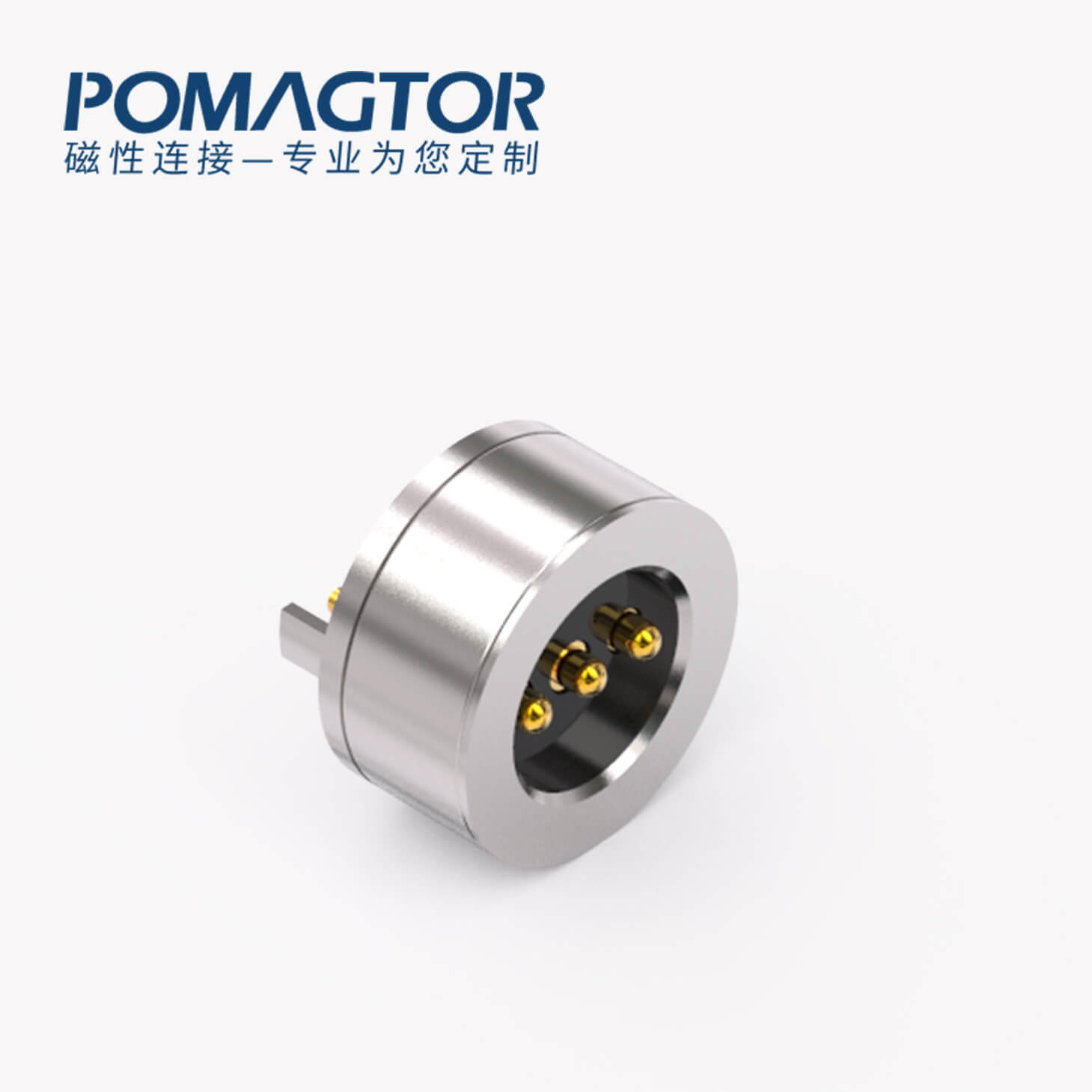 磁吸连接器 圆形磁性系列：2PIN，电压5V，电流2A，工作温度-30°~85°