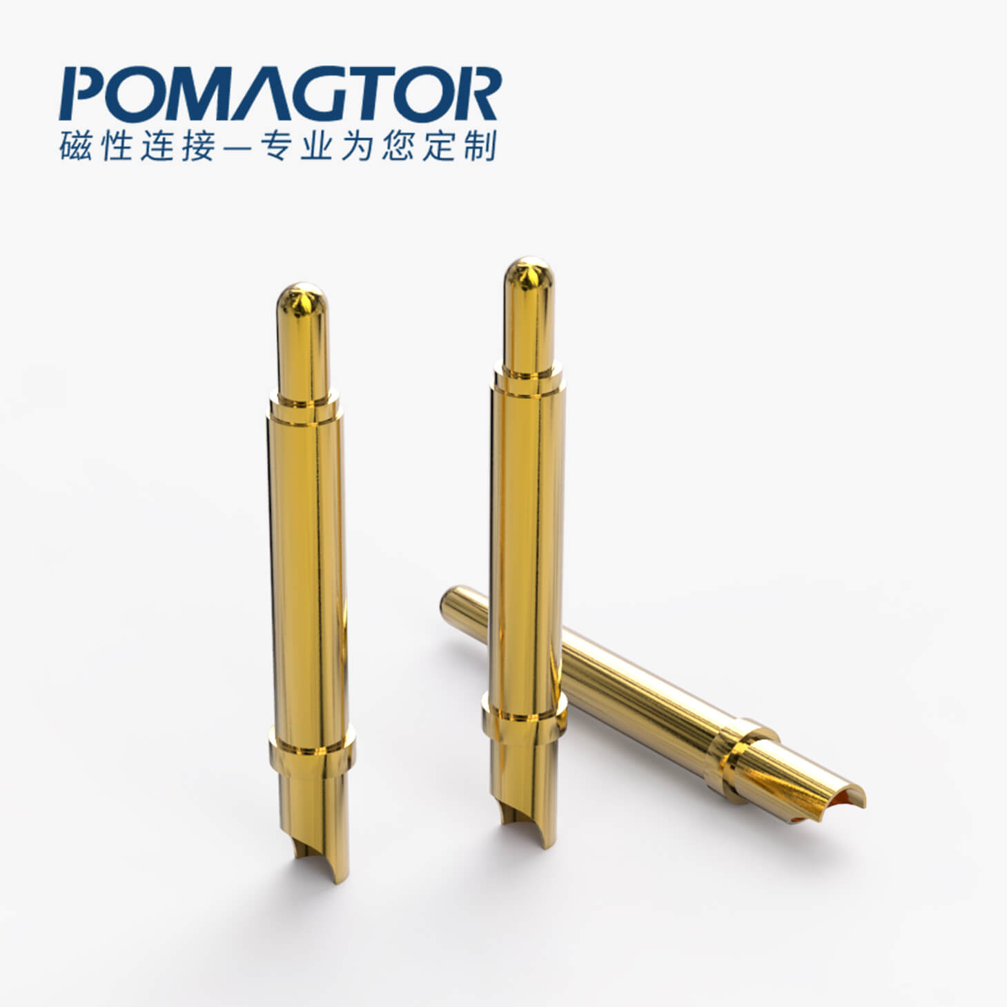 弹簧针 焊线式：电镀黄铜Au50u，电流3A，工作行程1.5mm:140±20gf，弹力50000次+，工作温度-30°~85°