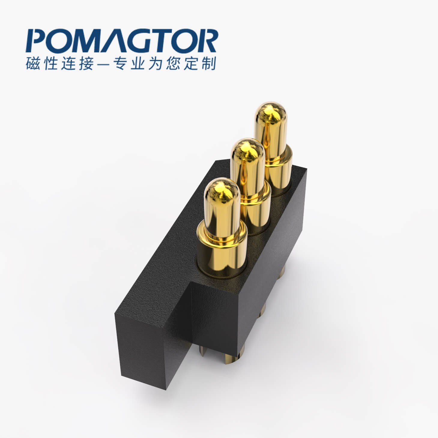 弹簧针连接器 侧帖式：3PIN，电镀黄铜Au3u，电压12V，电流4.5A，工作行程1.2mm:70gfMax，弹力30000次+，工作温度-30°~85°
