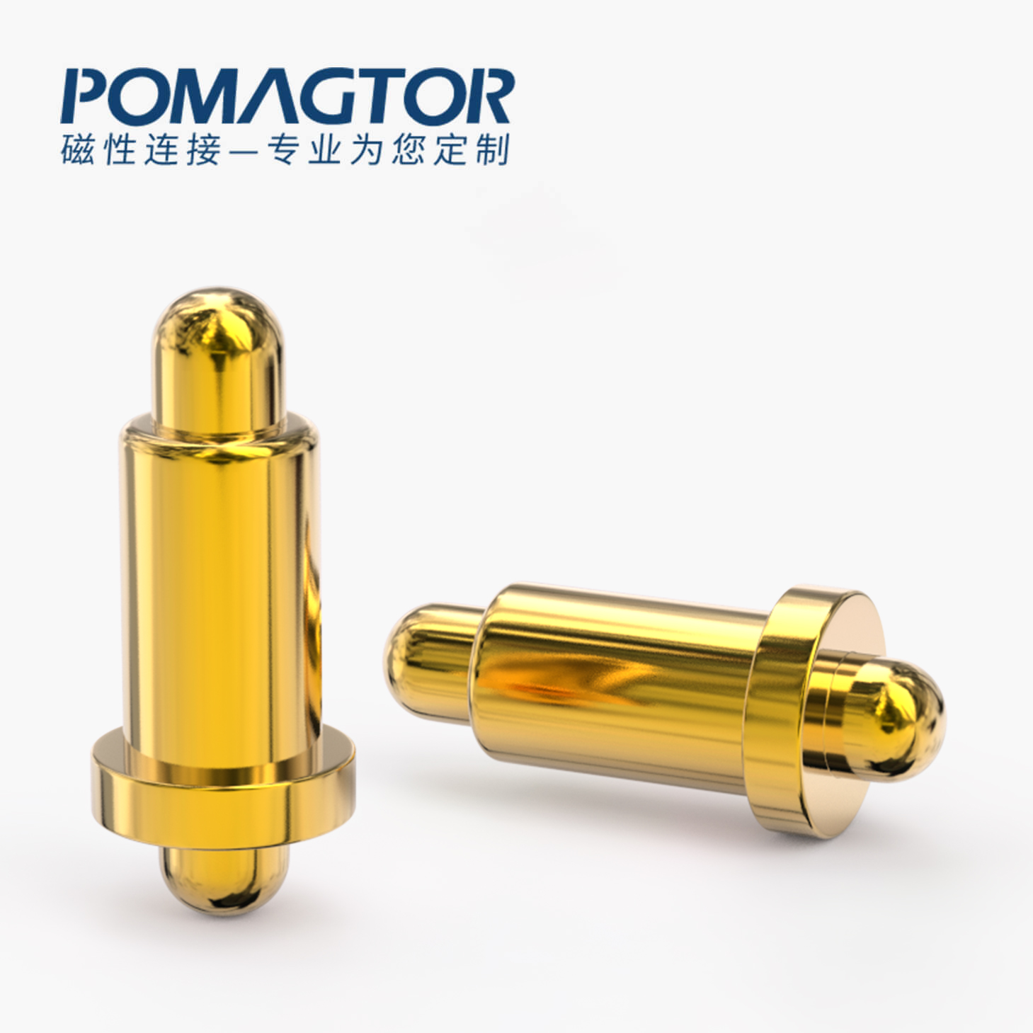 弹簧针 双头式：电镀黄铜Au1u，电压12V，电流1A，弹力10000次+，工作温度-40°~150°