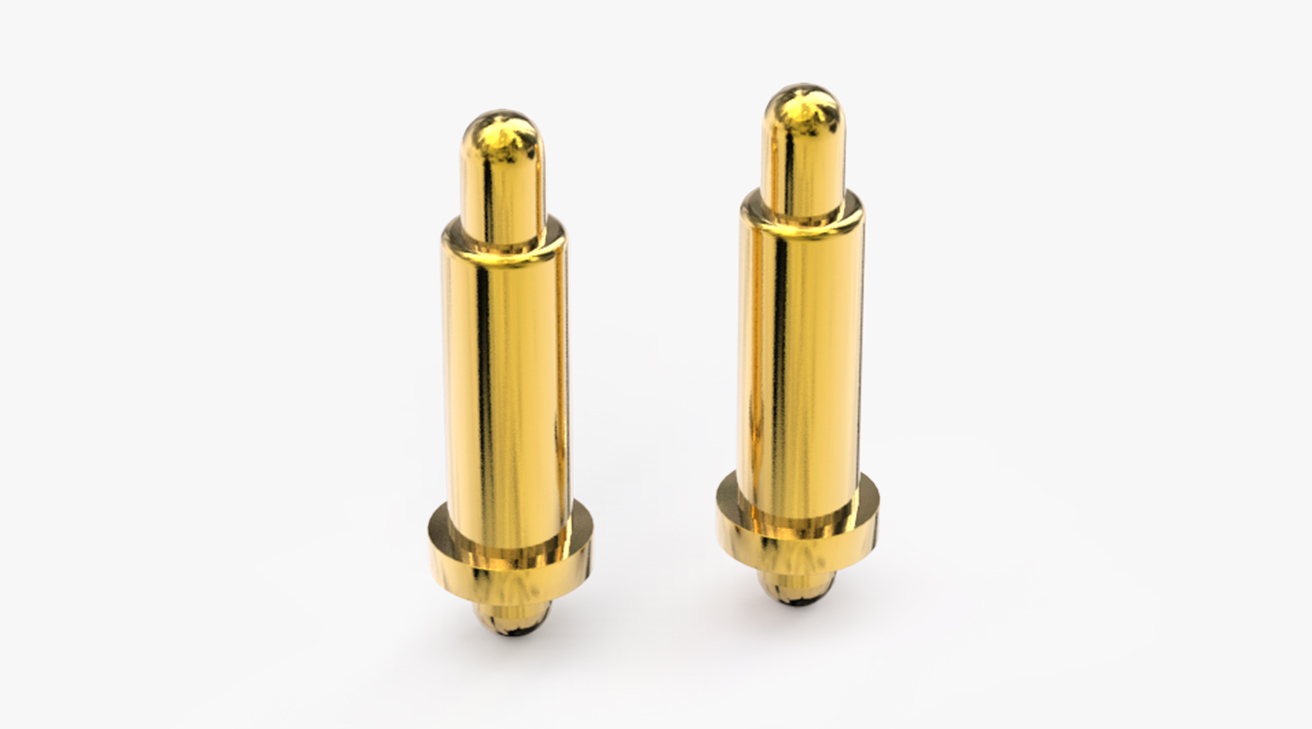 弹簧针 双头式：电镀黄铜Au1u，电压12V，电流1A，弹力10000次+，工作温度-40&deg;~150&deg;