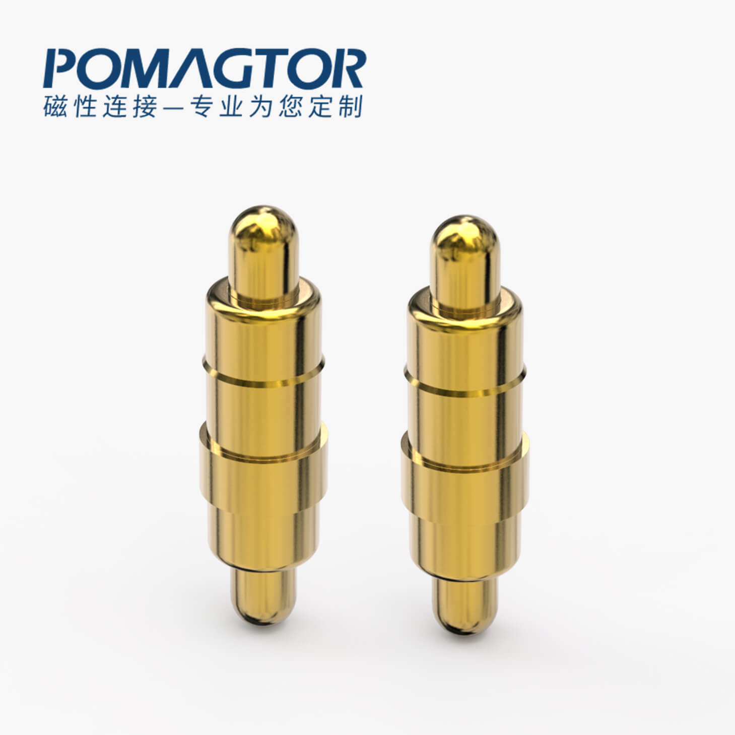 弹簧针 双头式：电镀黄铜Au1u，电压12V，电流1A，弹力10000次+，工作温度-40°~150°