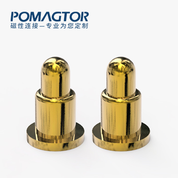 弹簧针 SMT式：电镀黄铜Au3u，电压12V，电流1A，弹力10000次+，工作温度-40°~150°