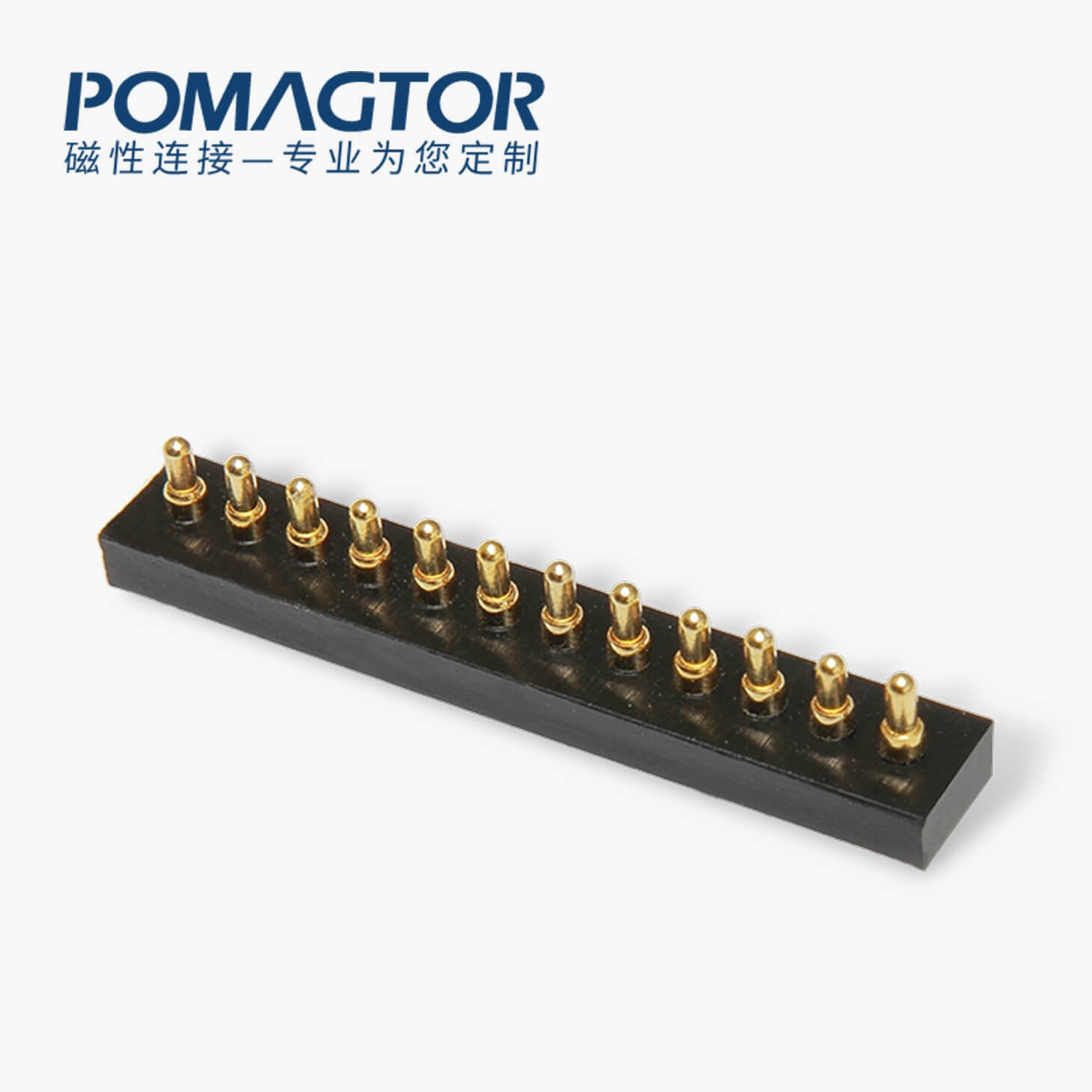 弹簧针连接器 SMT式：12PIN，电镀黄铜Au1u，电压12V，电流1.2A，工作行程1.0mm:150gfMax，弹力30000次+，工作温度-30°~85°