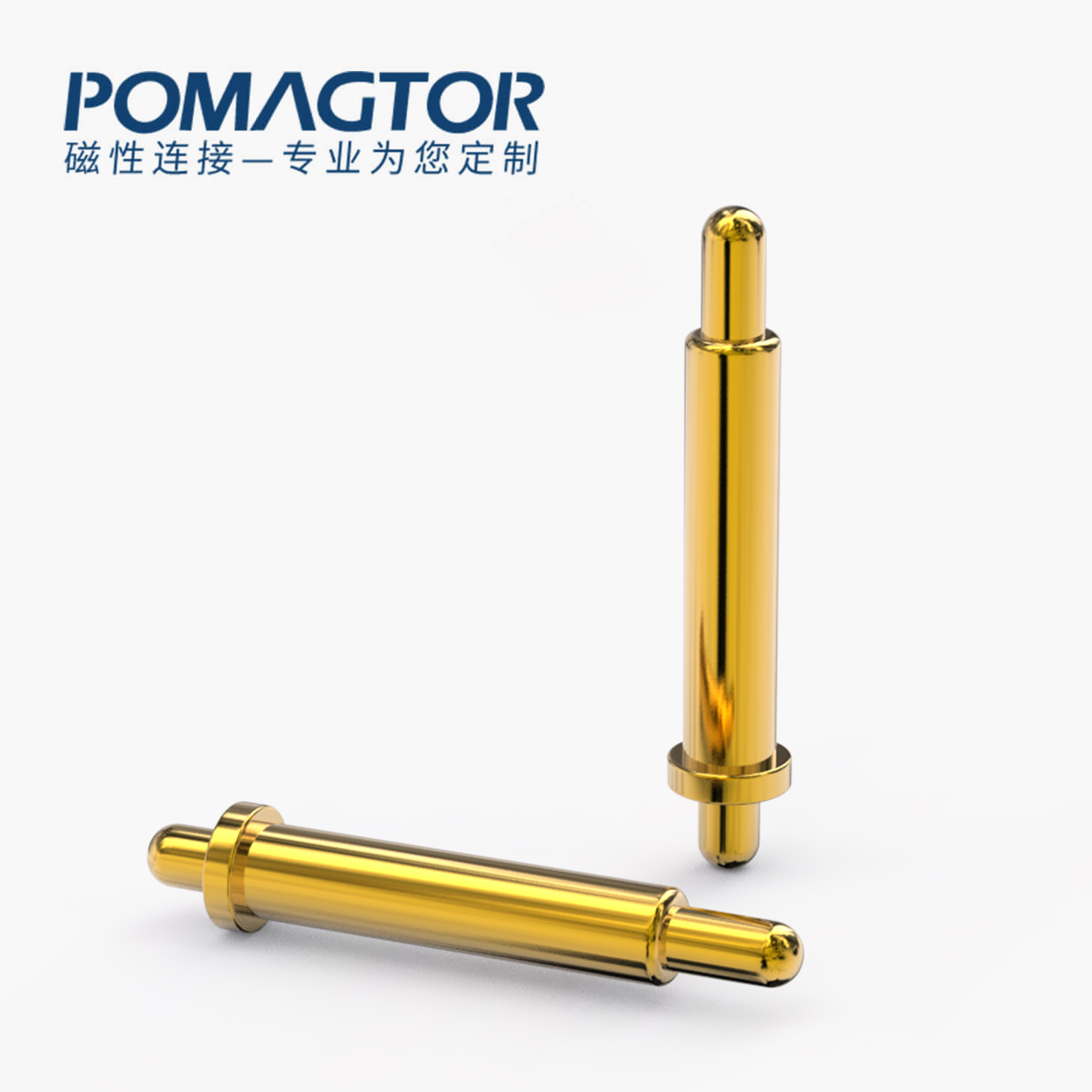 弹簧针 双头式：电镀黄铜Au1u，电压12V，电流1A，弹力10000次+，工作温度-40°~150°