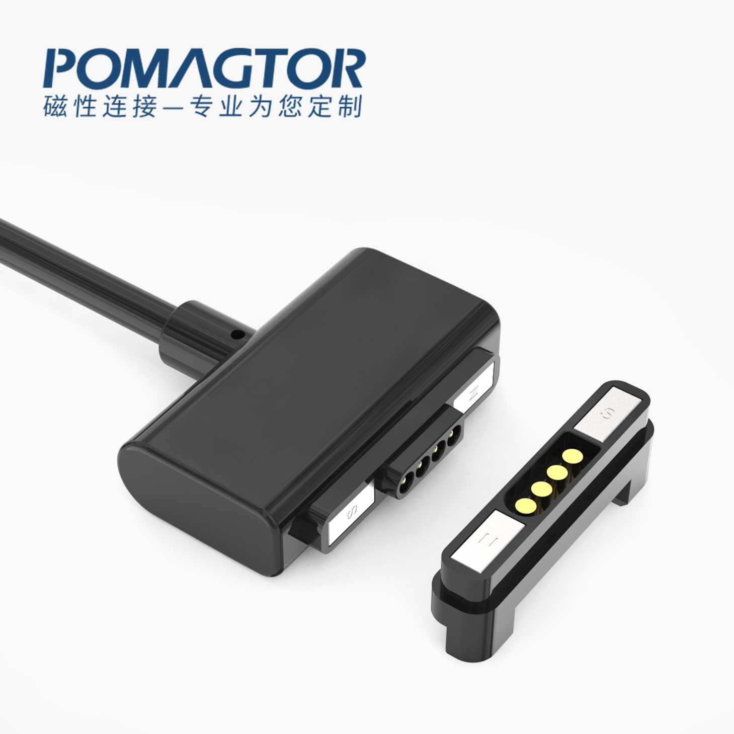 磁吸数据线 TK磁性系列：4PIN，电压5V，电流1A，工作行程0.8mm:80gfMax，弹力寿命10000次+，工作温度-40°~85°