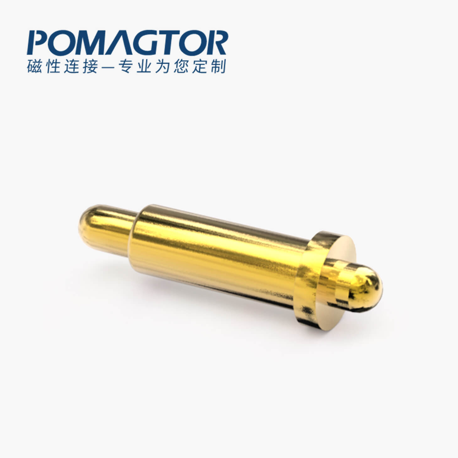 弹簧针 双头式：电镀黄铜Au1u，电压12V，电流1A，弹力10000次+，工作温度-40°~150°