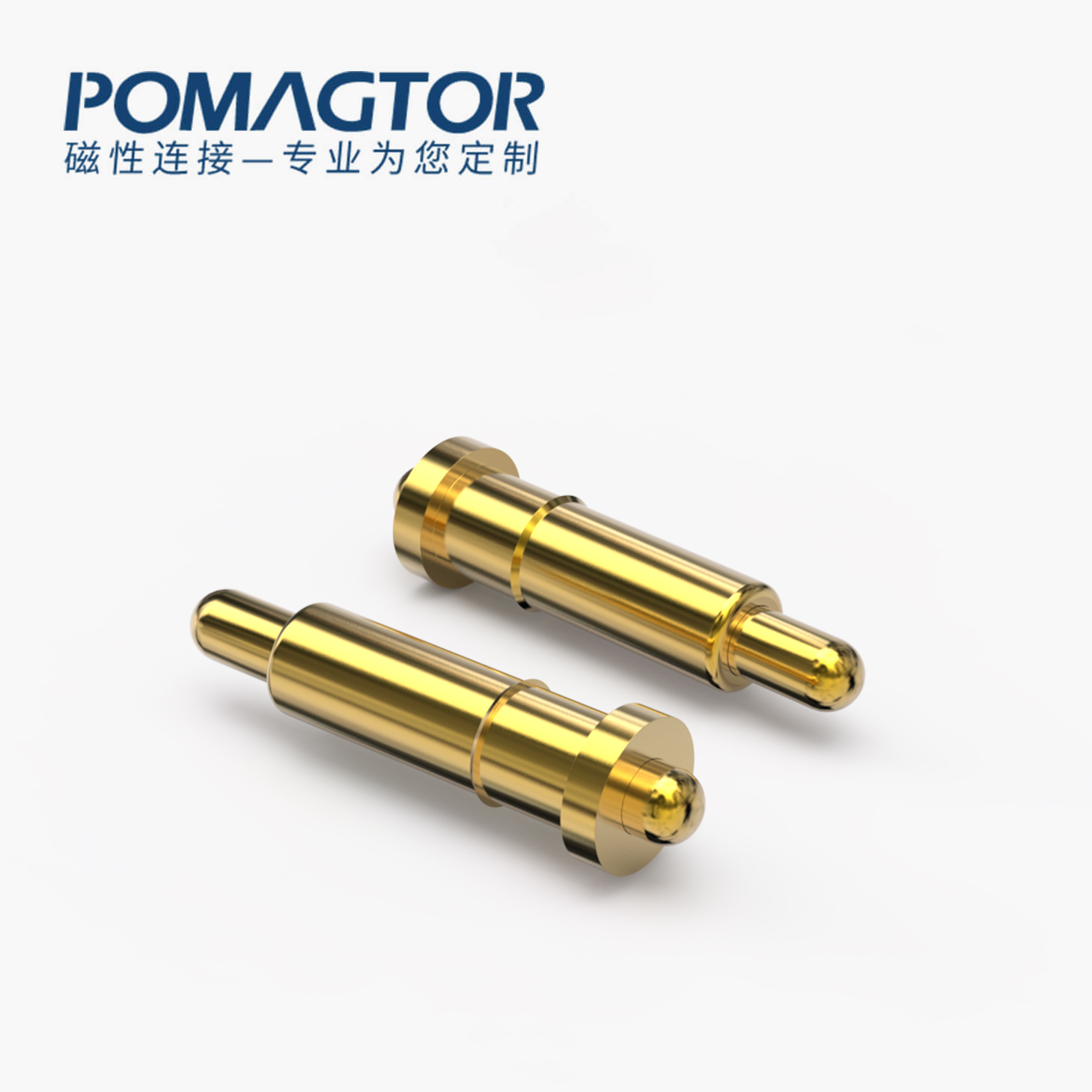 弹簧针 双头式：电镀黄铜Au1u，电压12V，电流1A，弹力10000次+，工作温度-40°~150°