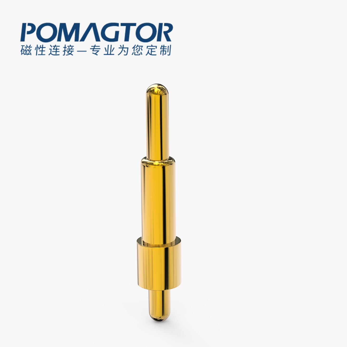 弹簧针 双头式：电镀黄铜Au1u，电压12V，电流1A，弹力10000次+，工作温度-40°~150°