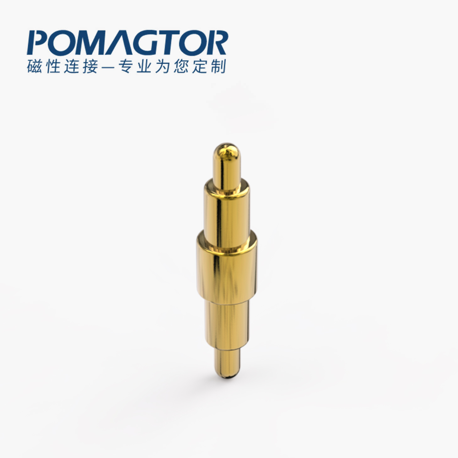 弹簧针 双头式：电镀黄铜Au1u，电压12V，电流1A，弹力10000次+，工作温度-40°~150°