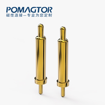 弹簧针 DIP式：电镀黄铜Au30u，电压5V，电流2A，工作行程1.5mm:80±20gf，弹力30000次+，工作温度-30°~85°