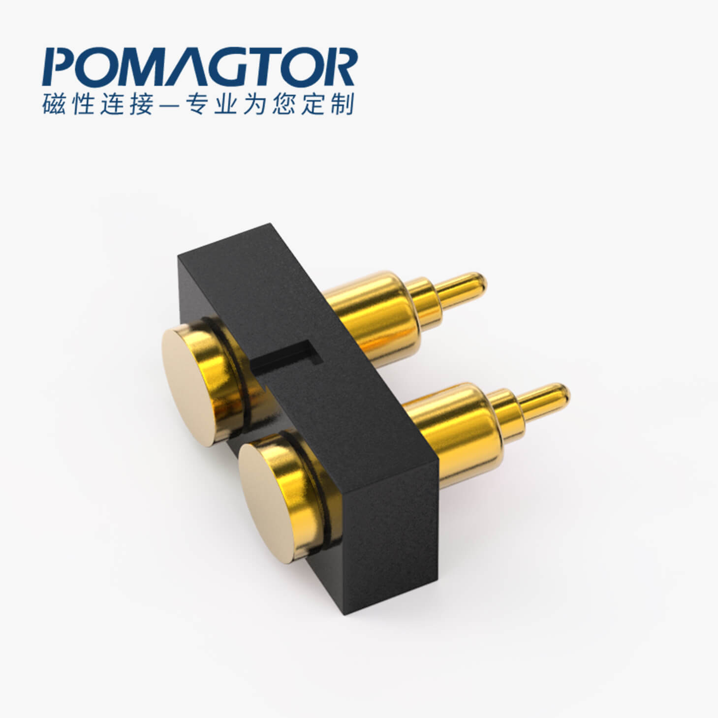 弹簧针连接器 SMT式：2PIN，电镀黄铜Au3u，电压12V，电流1.2A，工作行程0.8mm:150gfMax，弹力30000次+，工作温度-30°~85°