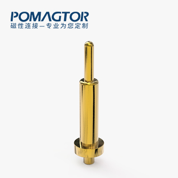 弹簧针 DIP式：电镀黄铜Au3u，电压5V，电流1A，工作行程1.0mm:40±15gf，弹力10000次+，工作温度-30°~85°