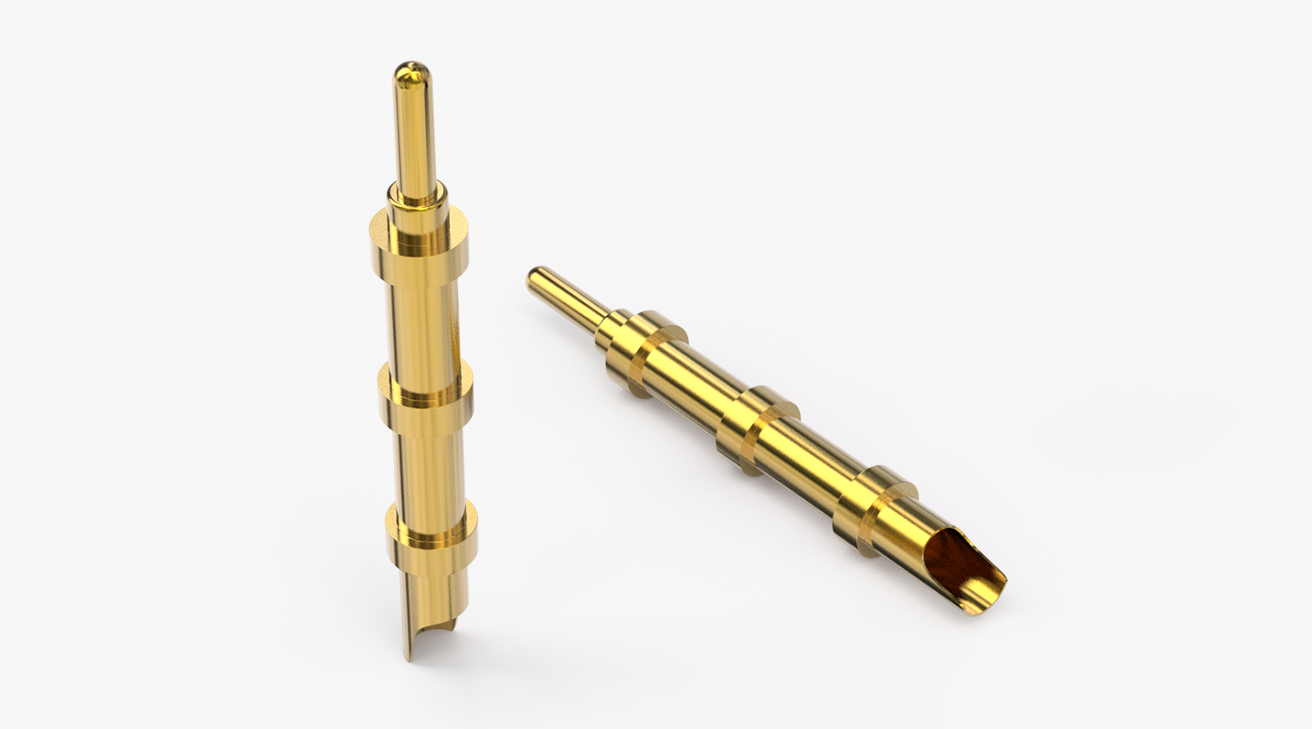 弹簧针 焊线式：电镀黄铜Au40u，电压20V，电流1A，工作行程2.0mm:110&plusmn;25gf，弹力20000次+，工作温度-30&deg;~85&deg;