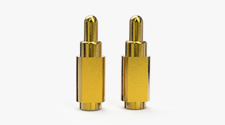 弹簧针 侧帖式：电镀黄铜Au3u，电压12V，电流1A，工作行程0.8mm:150gfMax，弹力10000次+，工作温度-30&deg;~85&deg;
