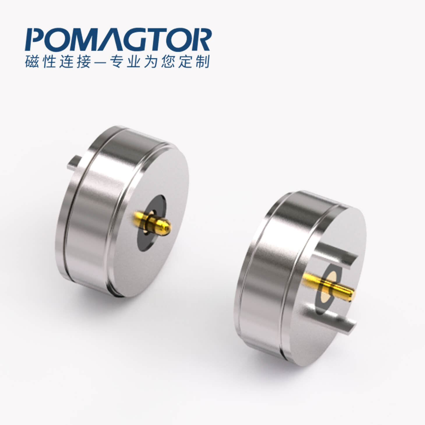 磁吸连接器 圆形磁性系列：2PIN，电压12V，电流2A，工作温度-30°~85°