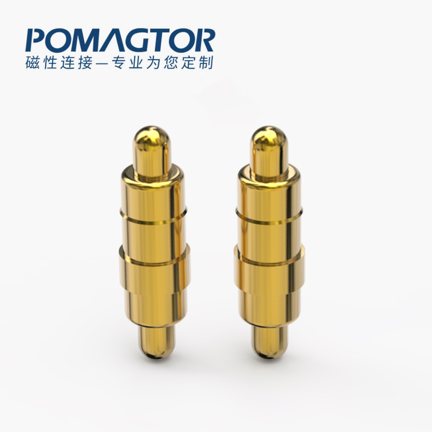 弹簧针 双头式：电镀黄铜Au1u，电压12V，电流1A，弹力10000次+，工作温度-40°~150°