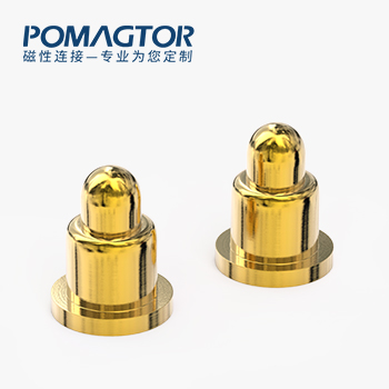 弹簧针 SMT式：电镀黄铜Au3u，电压12V，电流1A，弹力10000次+，工作温度-40°~150°