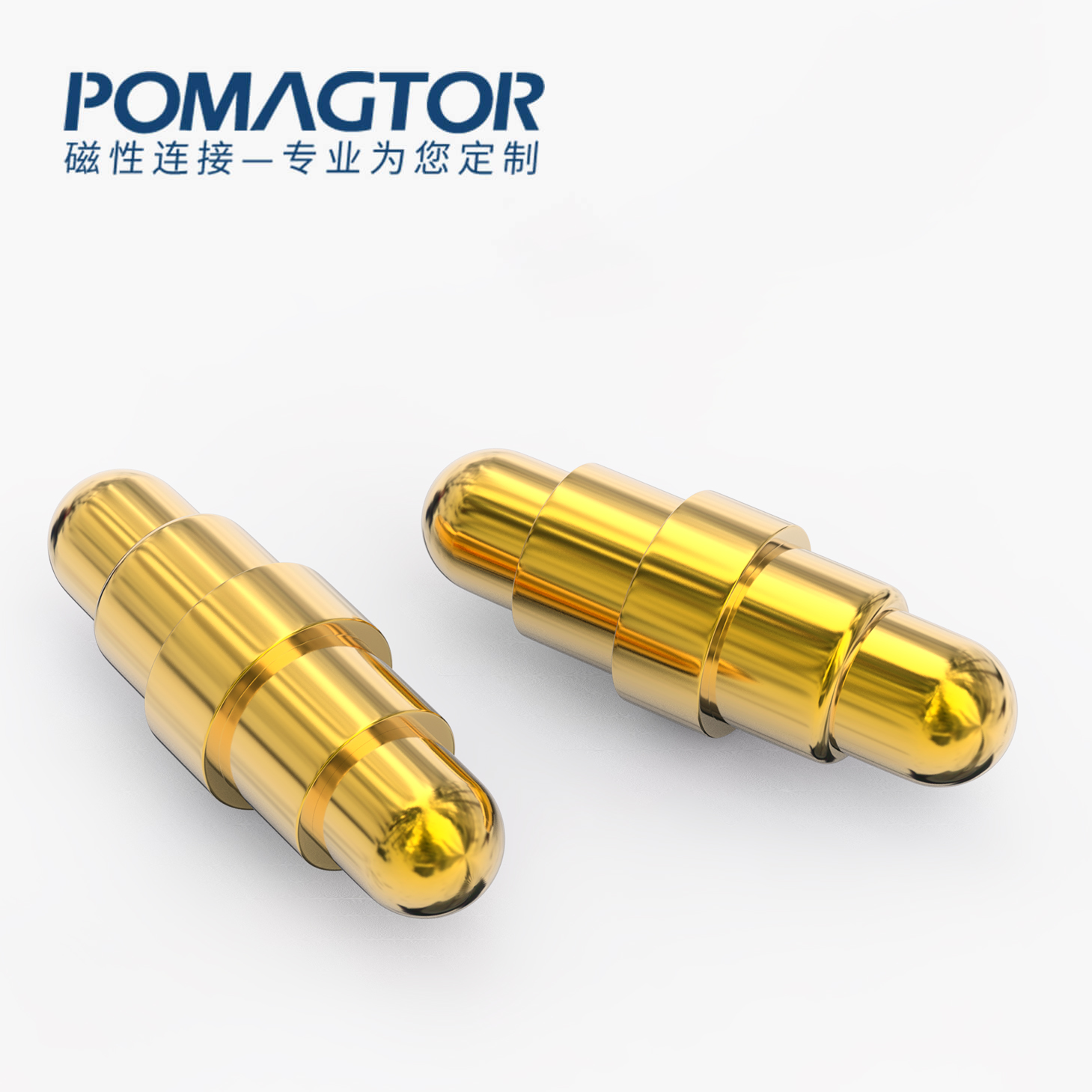 弹簧针 双头式：电镀黄铜Au1u，电压12V，电流1A，弹力10000次+，工作温度-40°~150°