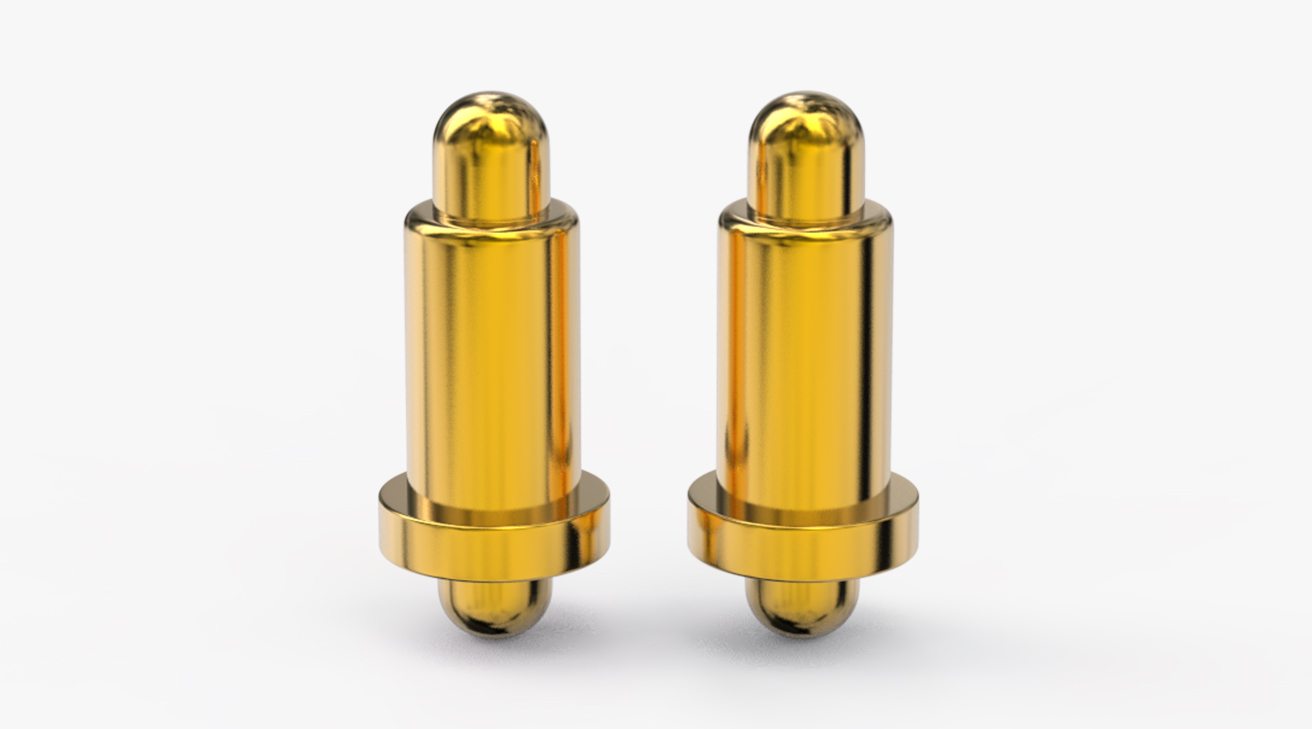 弹簧针 双头式：电镀黄铜Au1u，电压12V，电流1A，弹力10000次+，工作温度-40&deg;~150&deg;
