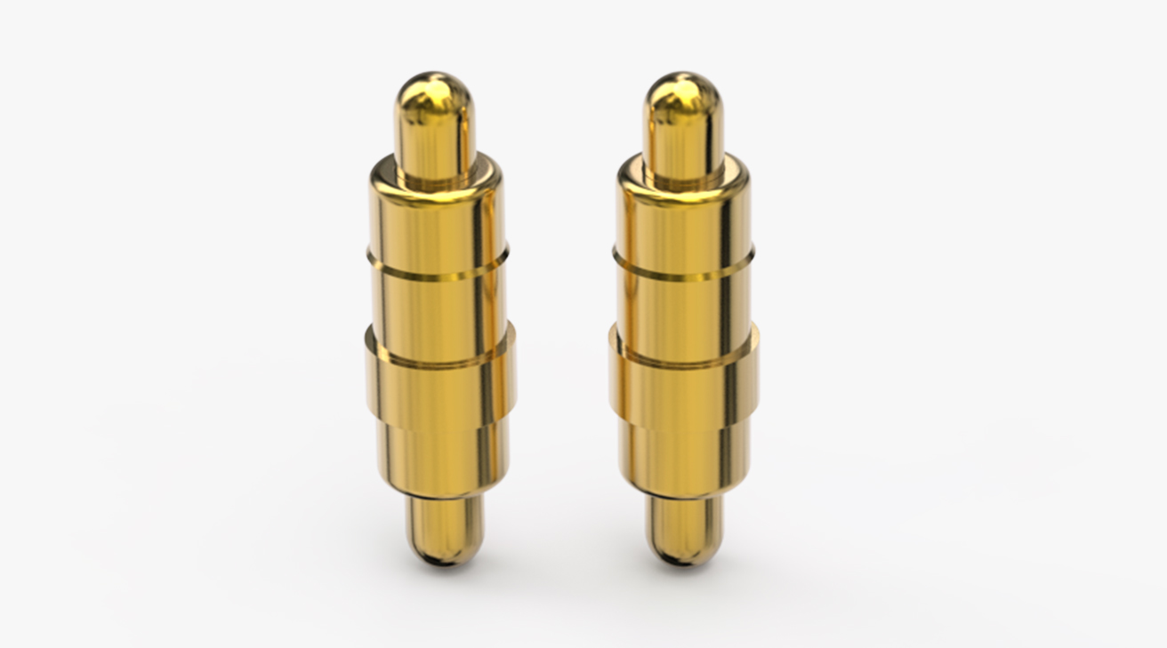 弹簧针 双头式：电镀黄铜Au1u，电压12V，电流1A，弹力10000次+，工作温度-40&deg;~150&deg;