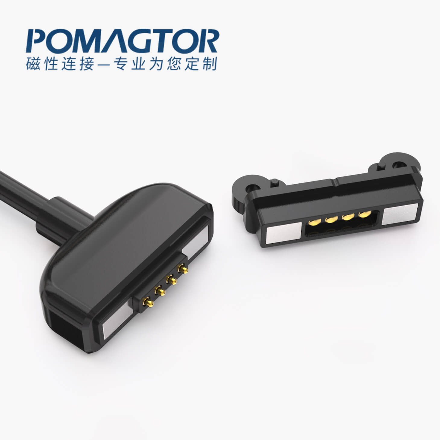 磁吸数据线 TK磁性系列：4PIN，电镀黄铜Au5u，电压5V，电流2A，工作行程0.8mm:40±20gf，弹力寿命10000次+，工作温度-30°~85°