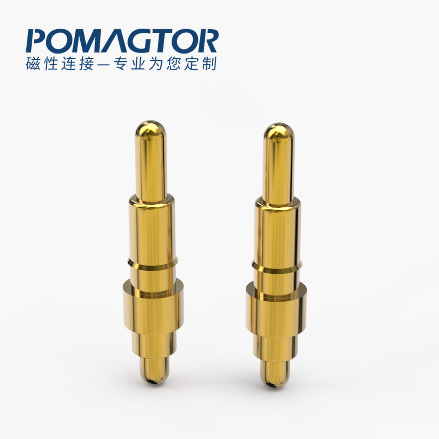 弹簧针 双头式：电镀黄铜Au1u，电压12V，电流1A，弹力10000次+，工作温度-40°~150°