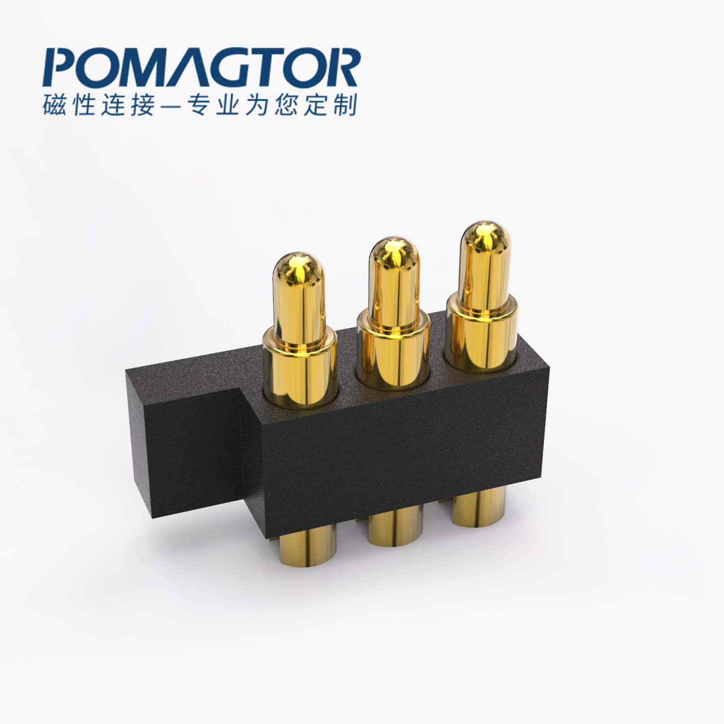 弹簧针连接器 侧帖式：3PIN，电镀黄铜Au3u，电压12V，电流4.5A，工作行程1.2mm:70gfMax，弹力30000次+，工作温度-30°~85°