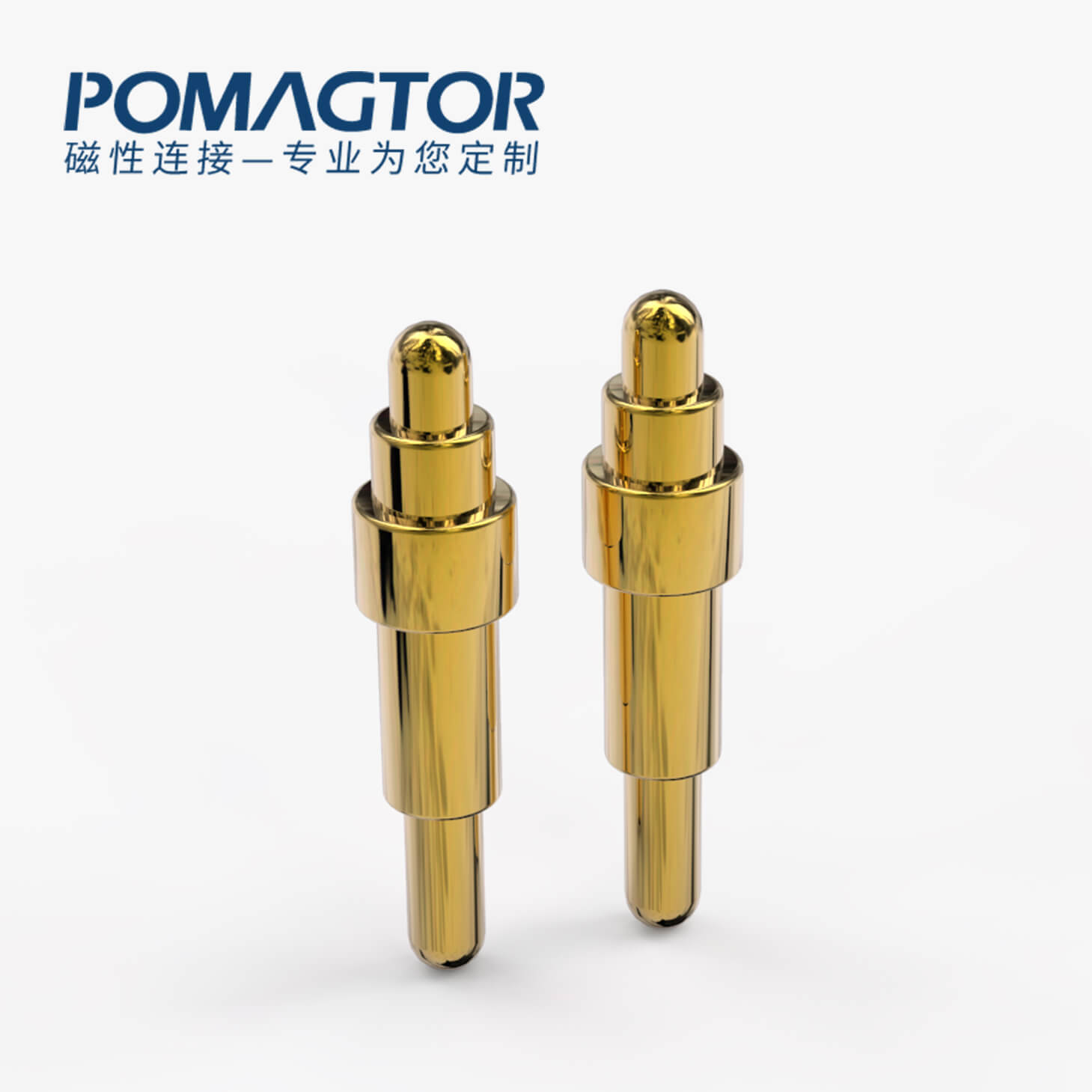 弹簧针 双头式：电镀黄铜Au1u，电压12V，电流1A，弹力10000次+，工作温度-40°~150°