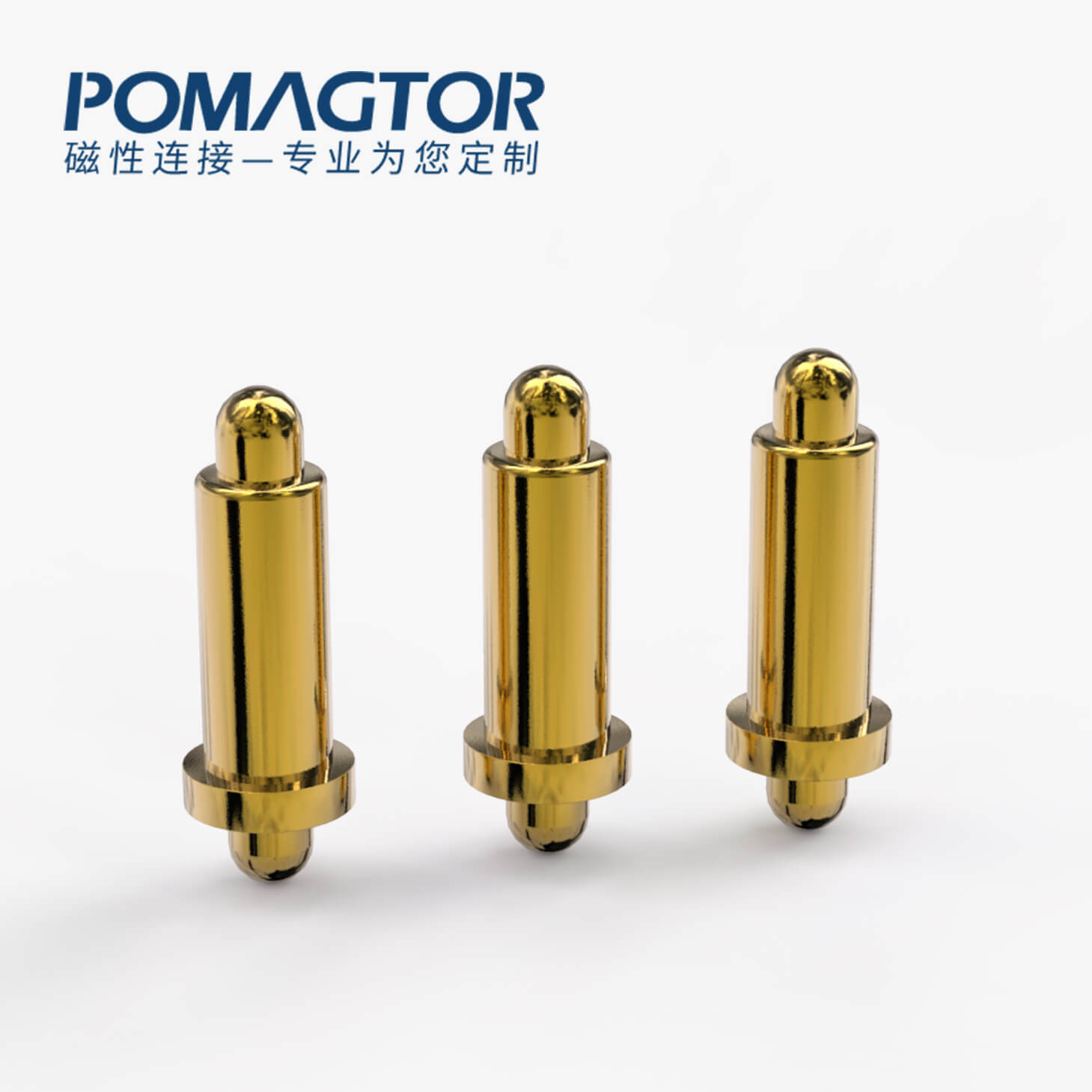 弹簧针 双头式：电镀黄铜Au1u，电压12V，电流1A，弹力10000次+，工作温度-40°~150°