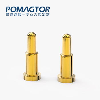 弹簧针 SMT式：电镀黄铜Au1u，电压12V，电流1.2A，工作行程0.95mm:150gf，弹力30000次+，工作温度-30°~85°