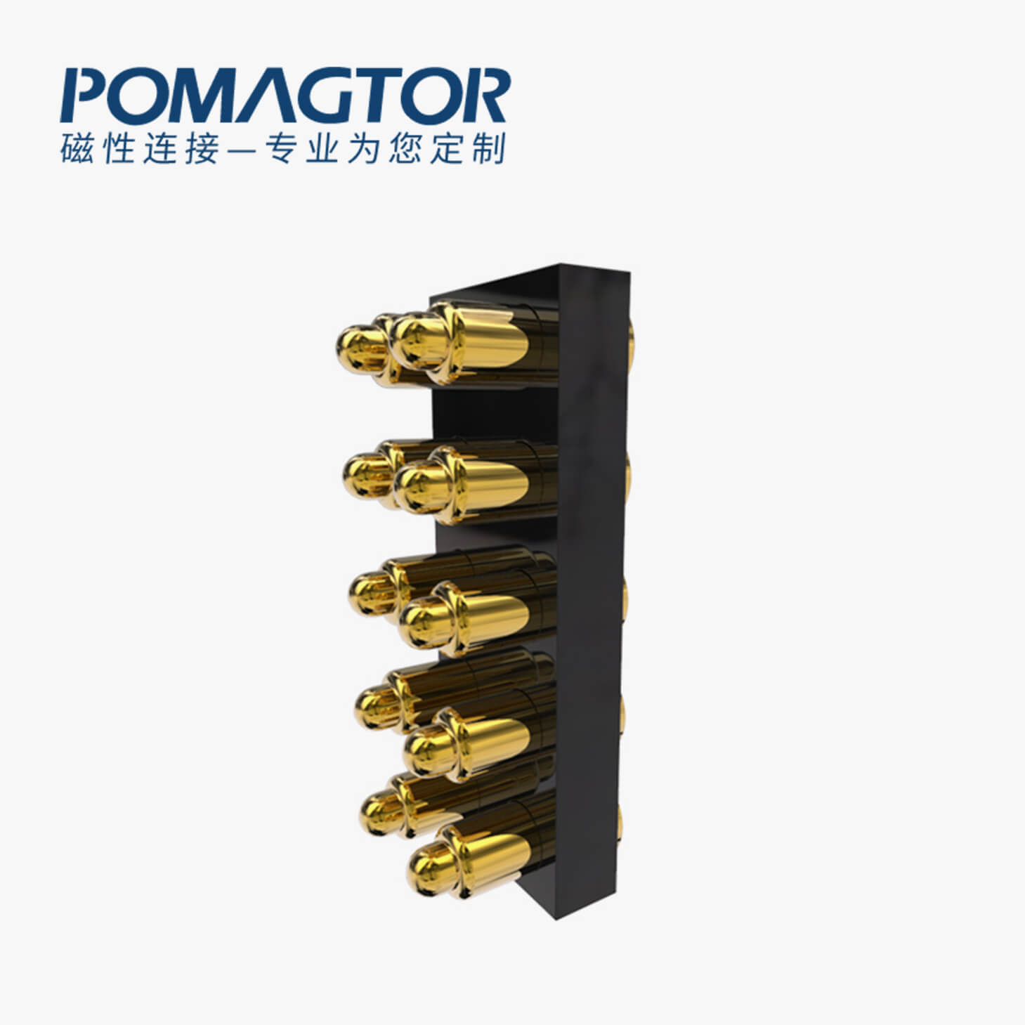 弹簧针连接器 SMT式：10PIN，电镀黄铜Au10u，电压12V，电流3A，工作行程1.0mm:50gfMax，弹力30000次+，工作温度-30°~85°