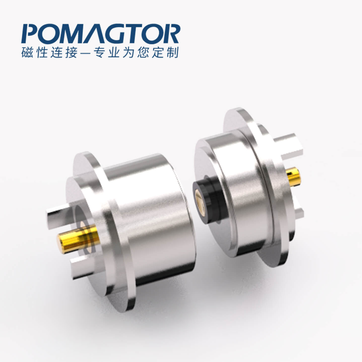 磁吸连接器 圆形磁性系列：2PIN，电压5V，电流3A，工作温度-30°~85°
