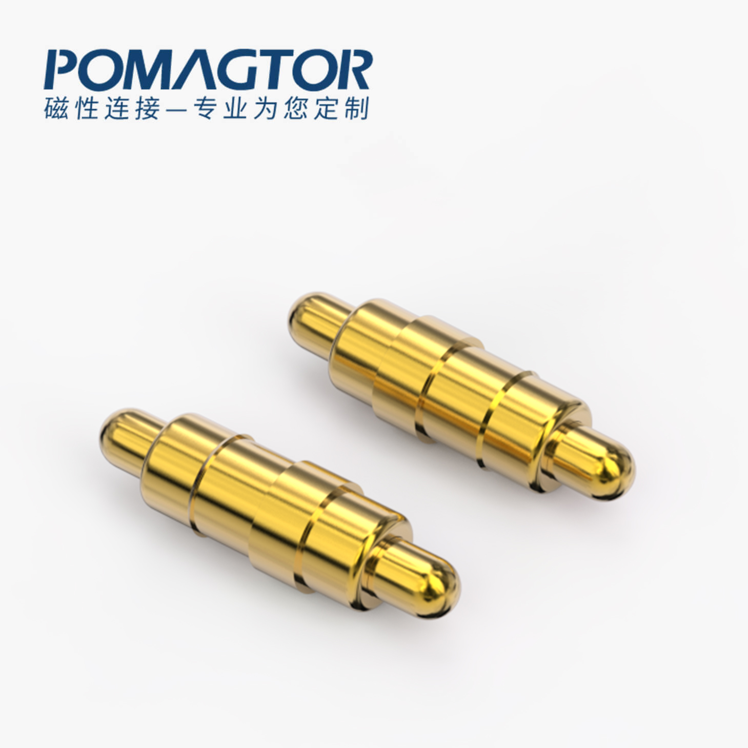 弹簧针 双头式：电镀黄铜Au1u，电压12V，电流1A，弹力10000次+，工作温度-40°~150°