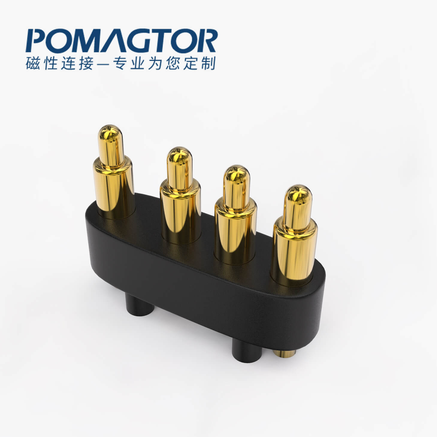 弹簧针连接器 DIP式：4PIN，电镀黄铜Au10u，电压12V，电流1.5A，工作行程0.95mm:120gfMax，弹力30000次+，工作温度-30°~85°