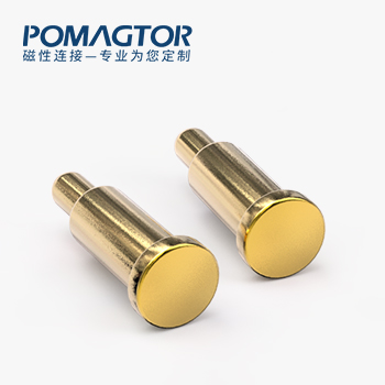 弹簧针 SMT式：电镀黄铜Au1u，电压12V，电流1A，弹力10000次+，工作温度-40°~150°