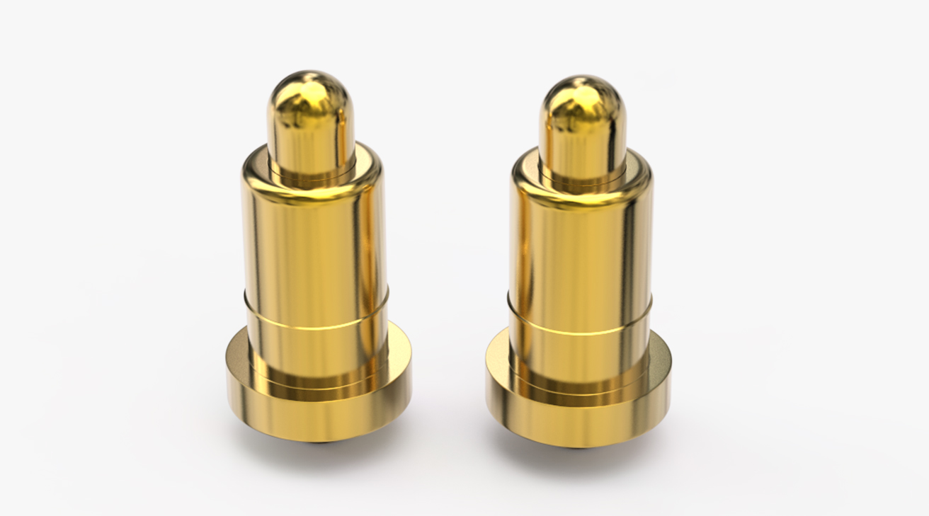 弹簧针 双头式：电镀黄铜Au1u，电压12V，电流1A，弹力10000次+，工作温度-40&deg;~150&deg;