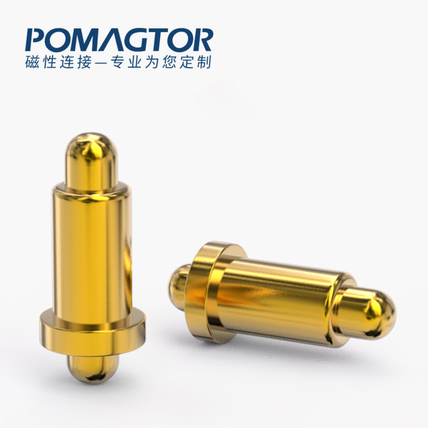 弹簧针 双头式：电镀黄铜Au1u，电压12V，电流1A，弹力10000次+，工作温度-40°~150°