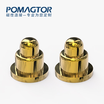 弹簧针 SMT式：电镀黄铜Au1u，电压12V，电流1A，弹力10000次+，工作温度-40°~150°