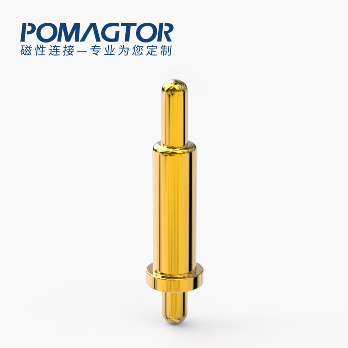 弹簧针 双头式：电镀黄铜Au1u，电压12V，电流1A，弹力10000次+，工作温度-40°~150°