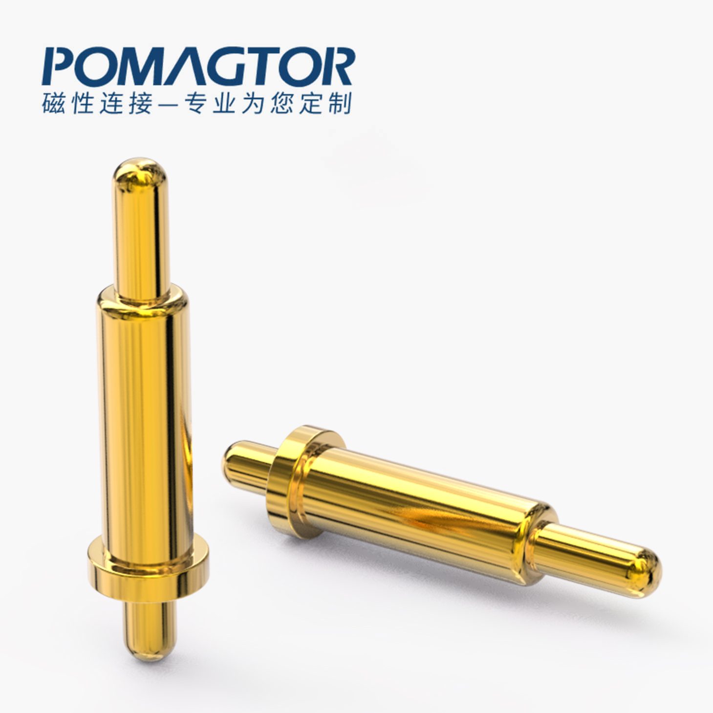 弹簧针 双头式：电镀黄铜Au1u，电压12V，电流1A，弹力10000次+，工作温度-40°~150°