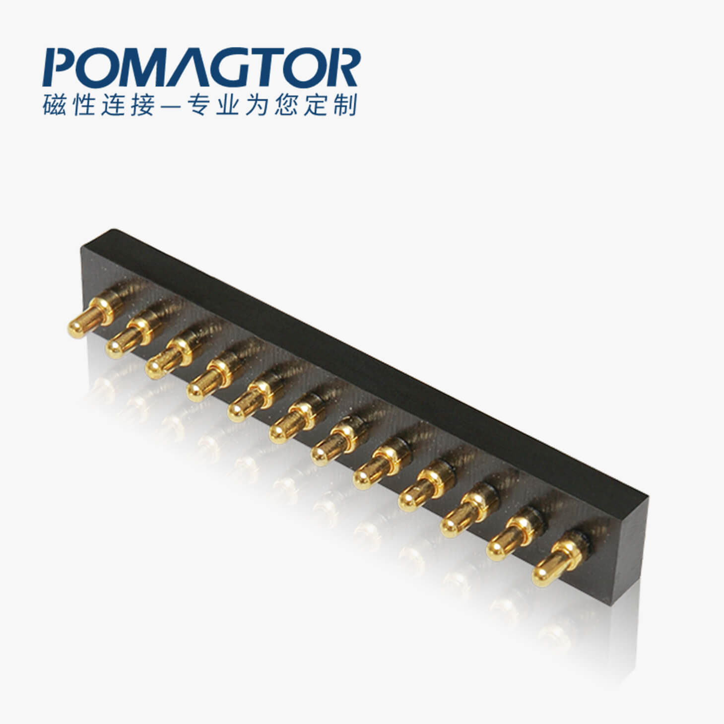 弹簧针连接器 SMT式：12PIN，电镀黄铜Au1u，电压12V，电流1.2A，工作行程1.0mm:150gfMax，弹力30000次+，工作温度-30°~85°