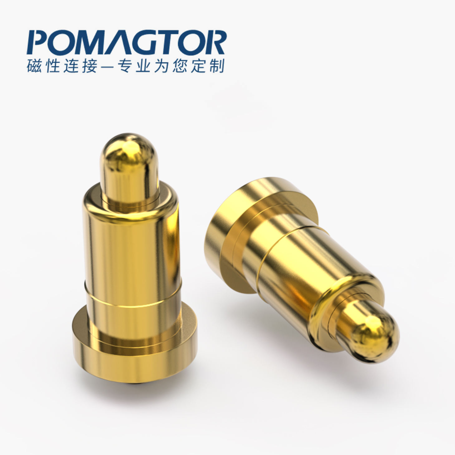 弹簧针 双头式：电镀黄铜Au1u，电压12V，电流1A，弹力10000次+，工作温度-40°~150°