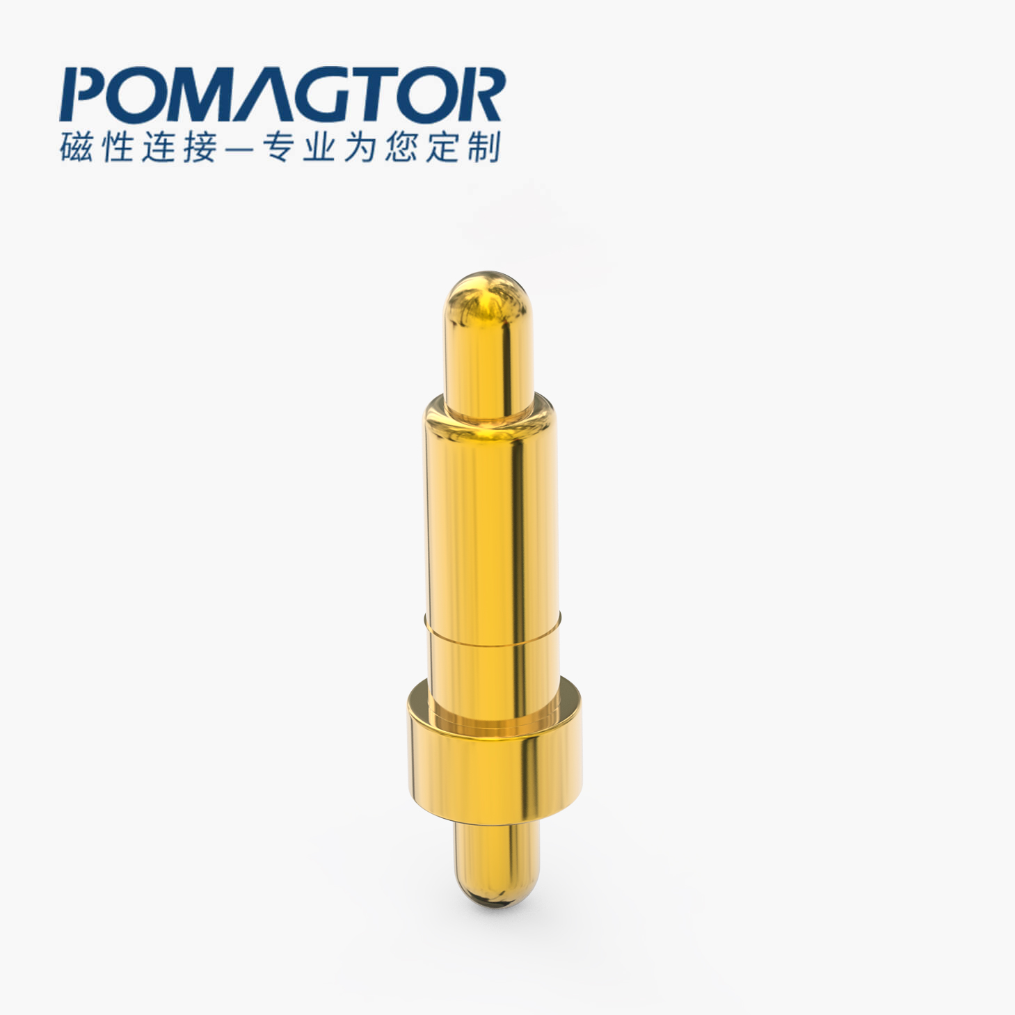 弹簧针 双头式：电镀黄铜Au1u，电压12V，电流1A，弹力10000次+，工作温度-40°~150°