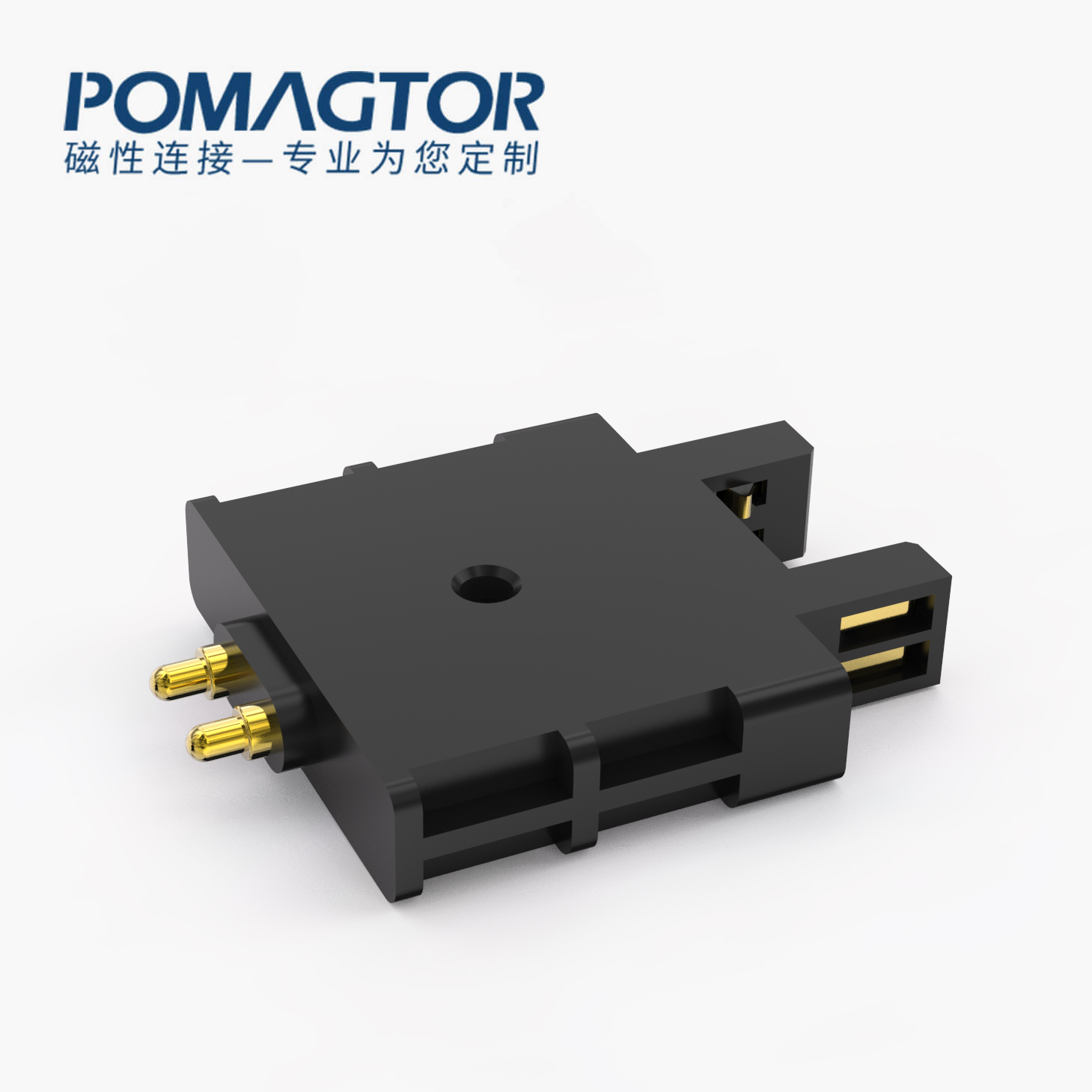 弹簧针连接器 其他类：2PIN，电镀黄铜Au5u，电压12V，电流4A，工作行程2.5mm:80gfMax，弹力10000次+，工作温度-30°~85°