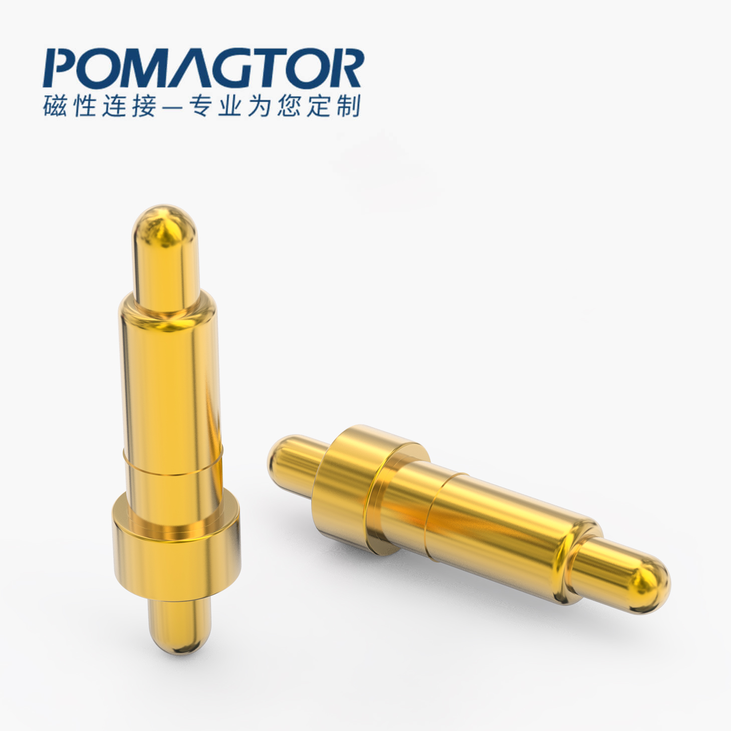 弹簧针 双头式：电镀黄铜Au1u，电压12V，电流1A，弹力10000次+，工作温度-40°~150°