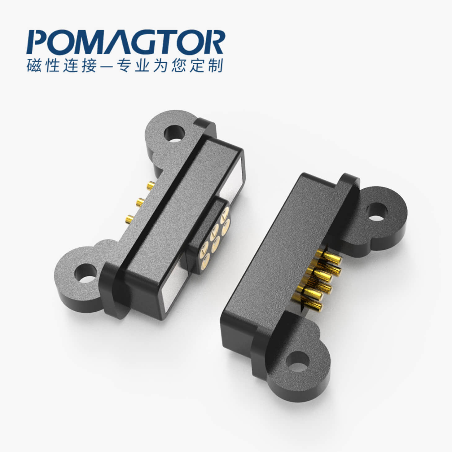 磁吸连接器 TK磁性系列：6PIN，电镀黄铜Au5u，电压5V，电流2A