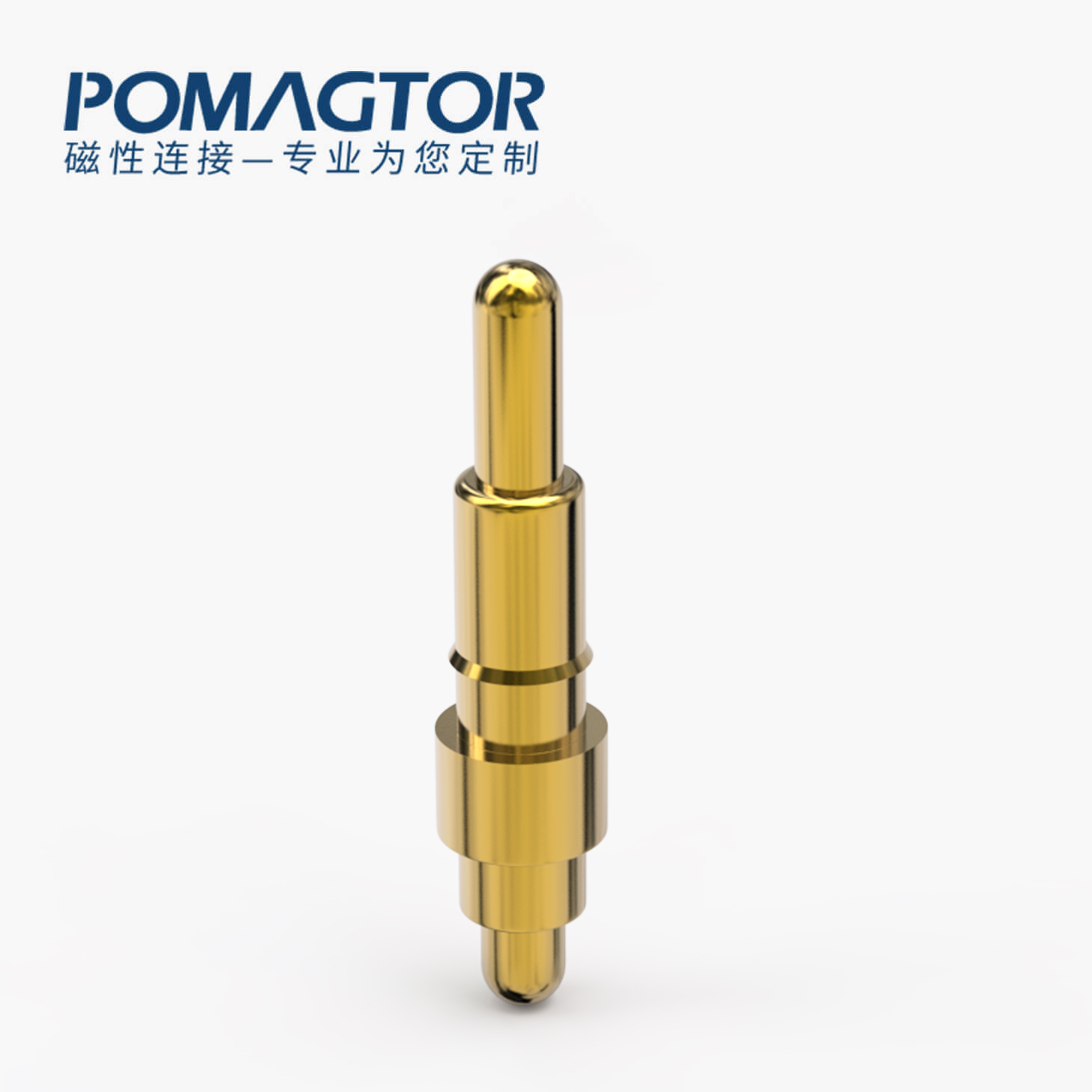 弹簧针 双头式：电镀黄铜Au1u，电压12V，电流1A，弹力10000次+，工作温度-40°~150°