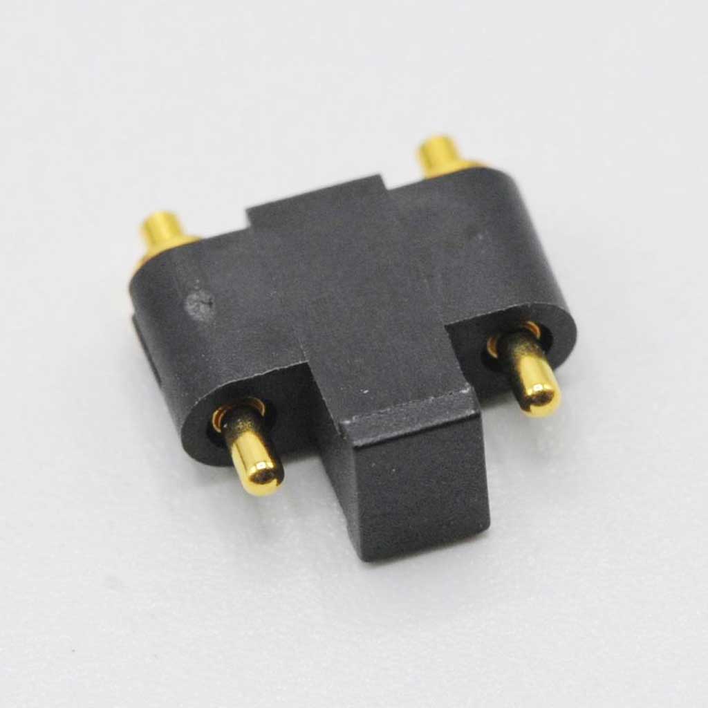 2pin spring pin connector, spring loaded contacts
